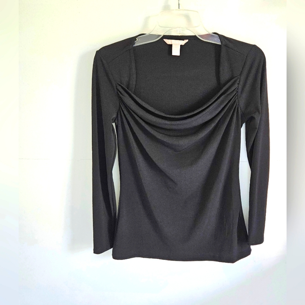 Banana Republic black draped top